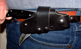 Quick Draw Knife Sheath for Trapper and Stockman Knives